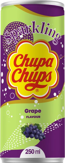 Chupa Chups gazirani sok s okusom grožđa - limenka 250 mililitara