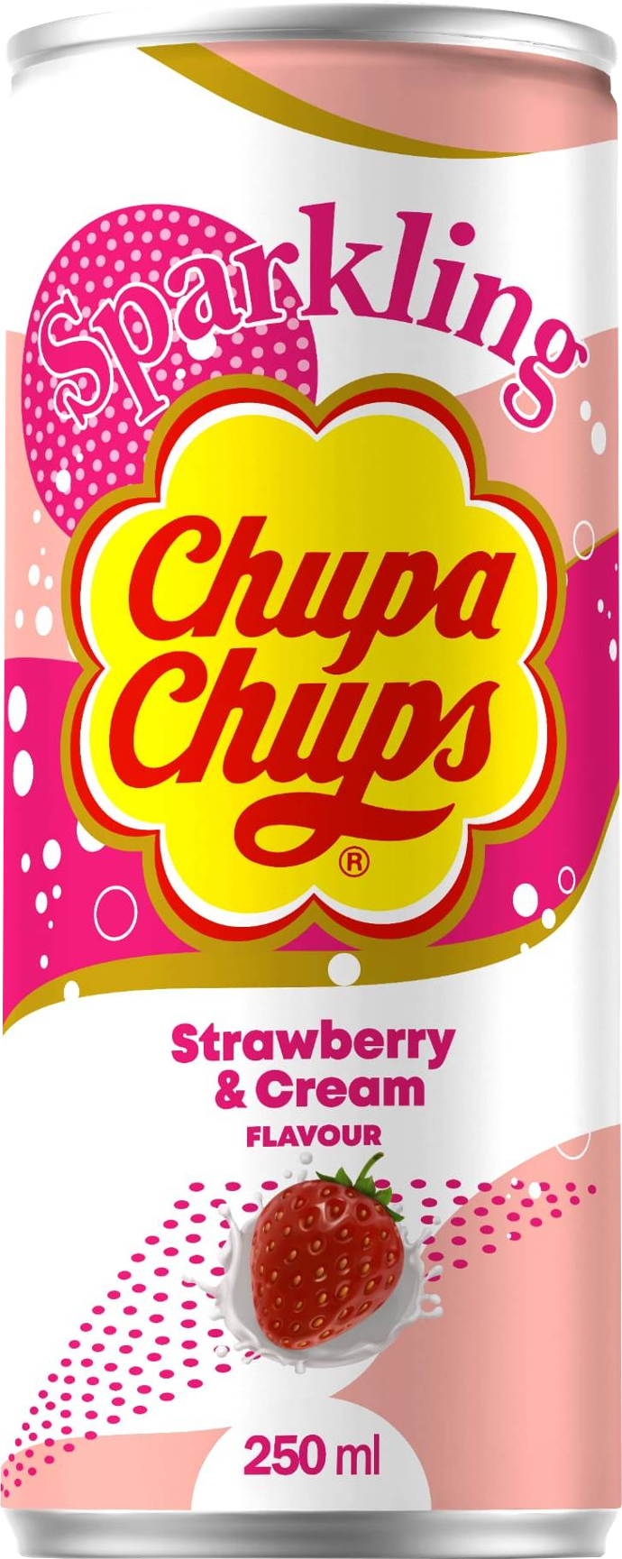 Chupa Chups gazirani sok s okusom jagode - limenka 250 mililitara Chupa Chups gazirani sok s okusom jagode - limenka 250 mililitara